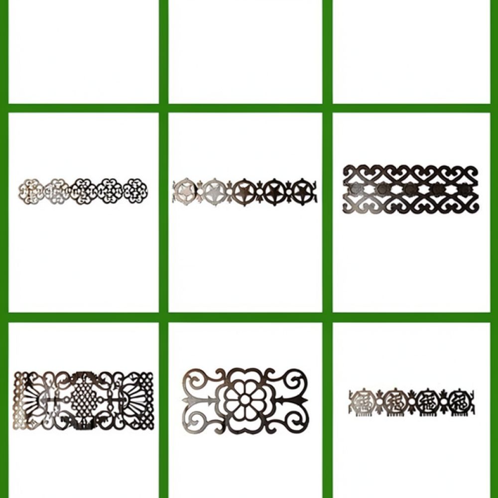 Home Improvement Fence - Decorative Metal Fence Ornament Stamped Iron