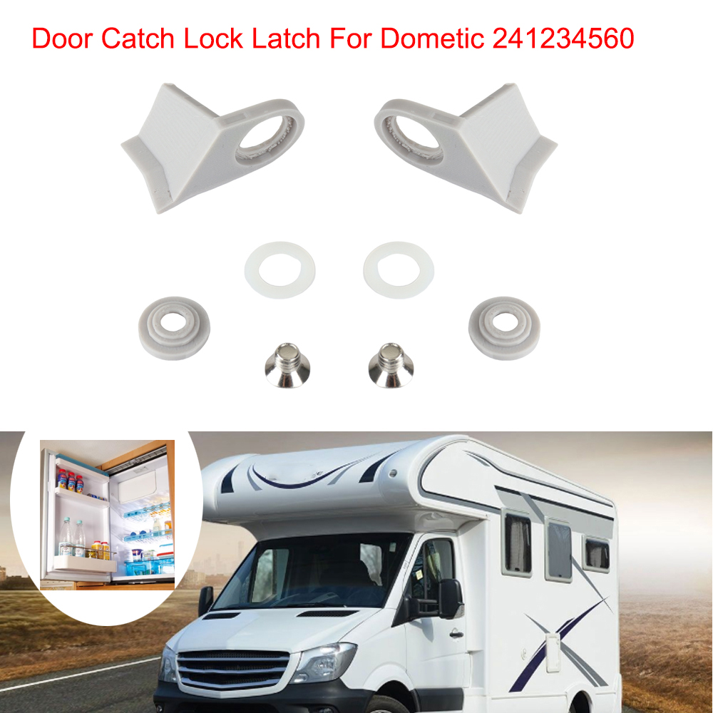 Door Lock - 1set RV Refrigerator Door Catch Lock