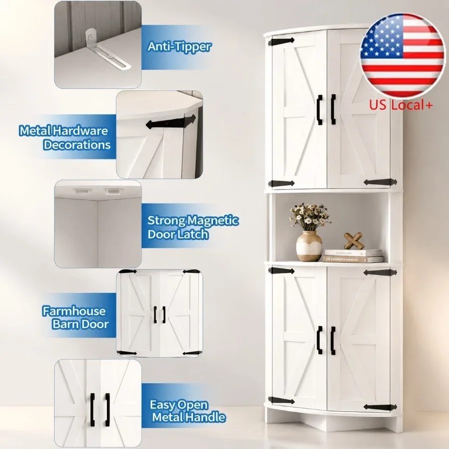 64.8 Tall Corner Cabinet with  - Cabinet Hinges 评论和价格
