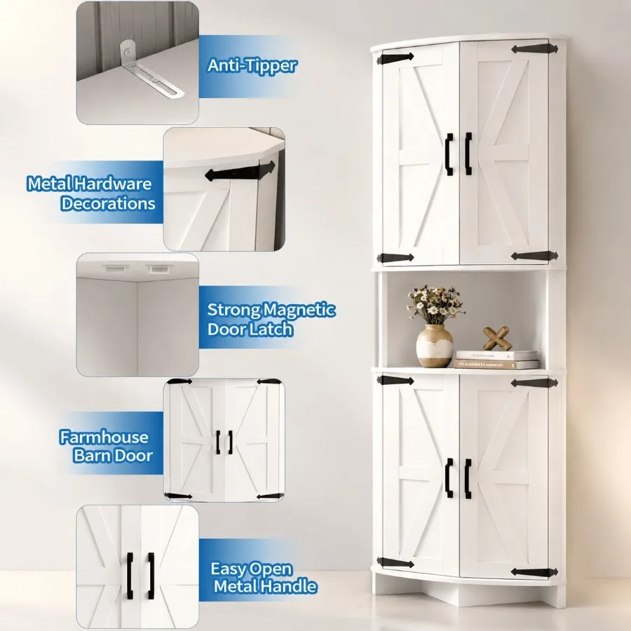 64.8 Tall Corner Cabinet with  - Cabinet Hinges 评论和价格