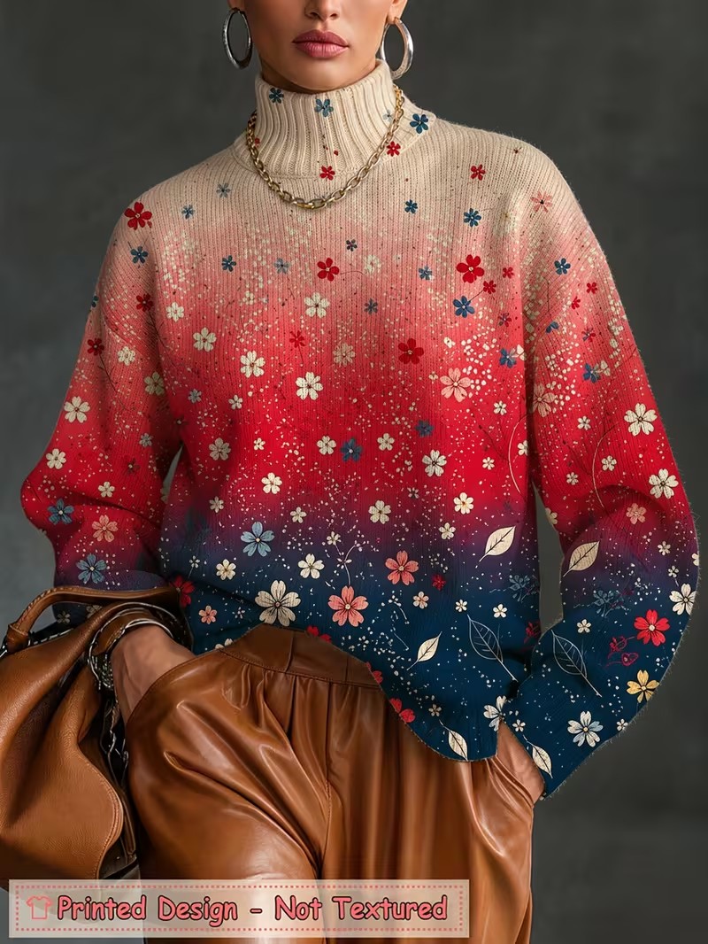 Women Turtleneck T shirt Gradi - Wallpaper 评论和价格