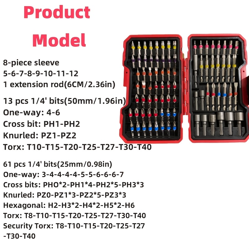83Pcs Screwdriver Bit Set Impa - Drill Bits 评论和价格