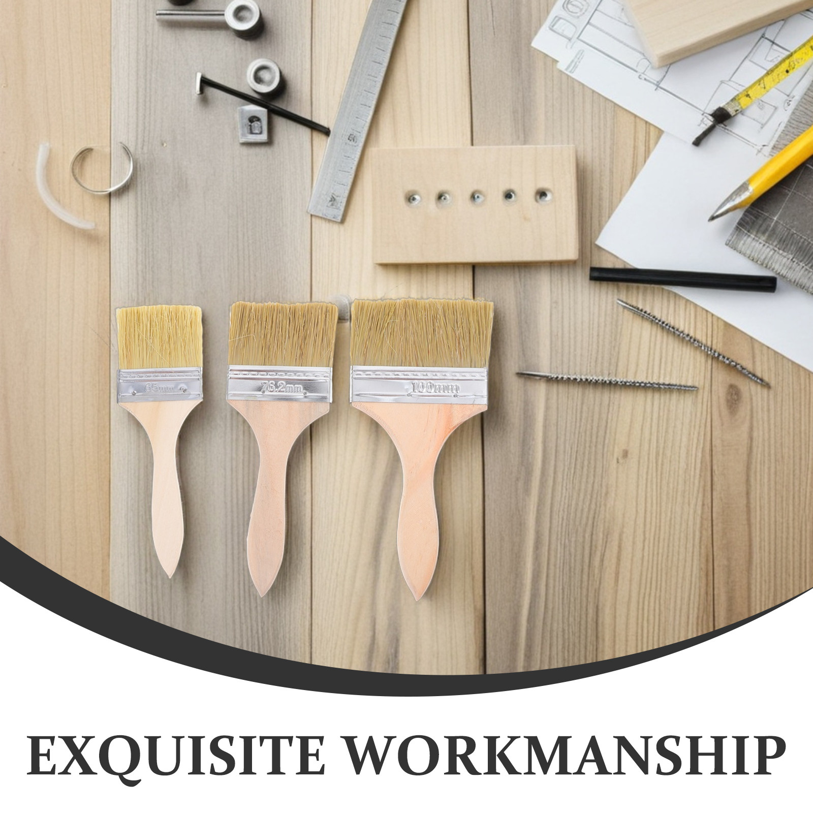 3Pcs Thickened Wooden Handle P - Home Improvement Fence 评论和价格