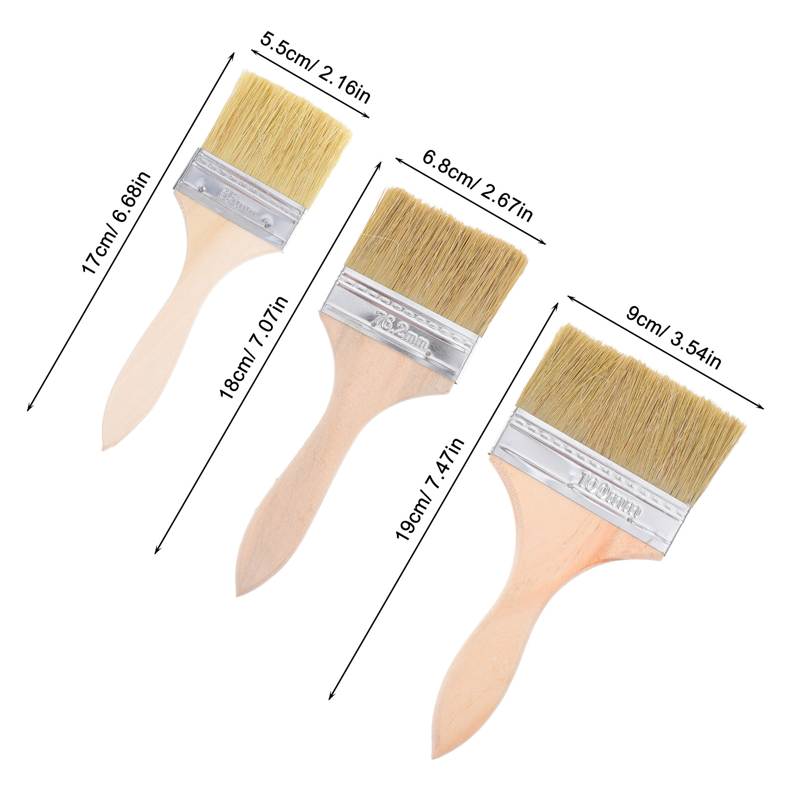 3Pcs Thickened Wooden Handle P - Home Improvement Fence 评论和价格