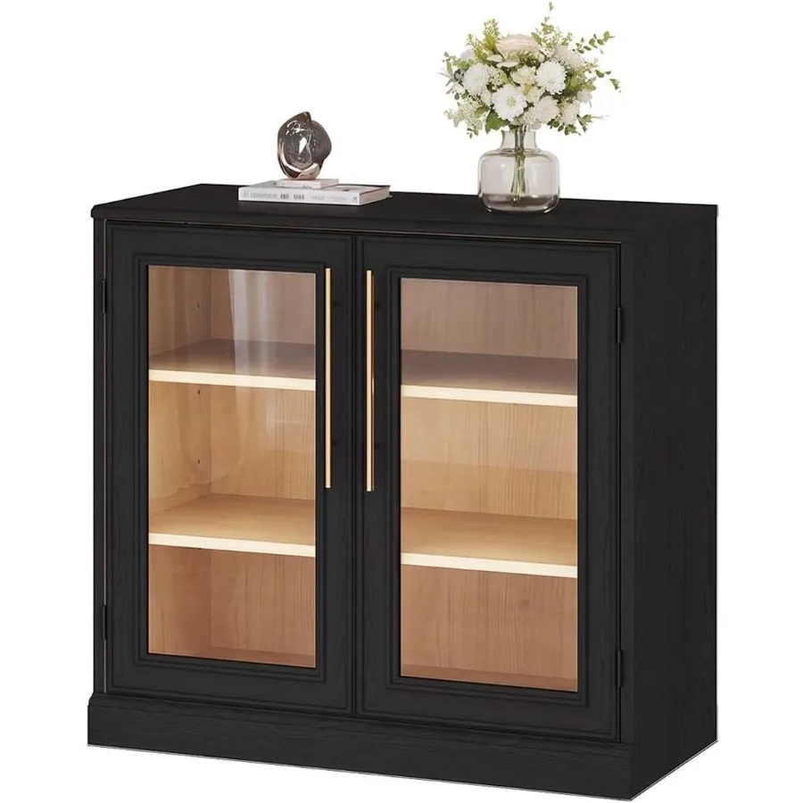 Modern display cabinet with gl - Door Handle 评论和价格