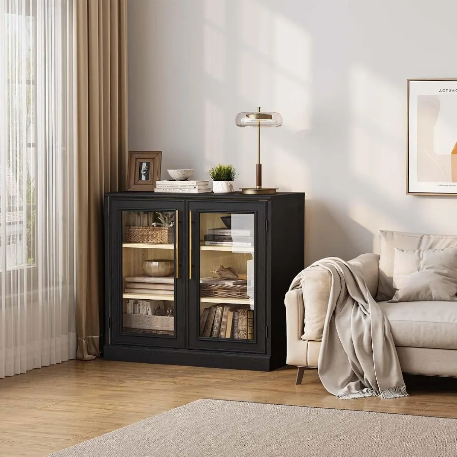 Modern display cabinet with gl - Door Handle 评论和价格