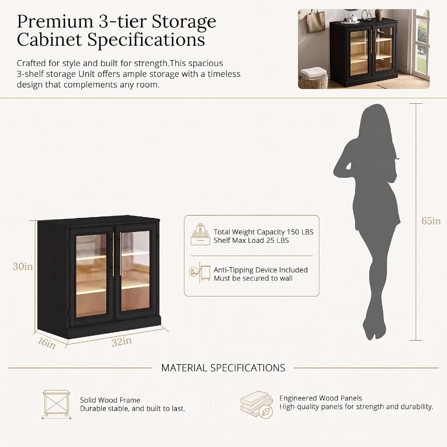 Modern display cabinet with gl - Door Handle 评论和价格