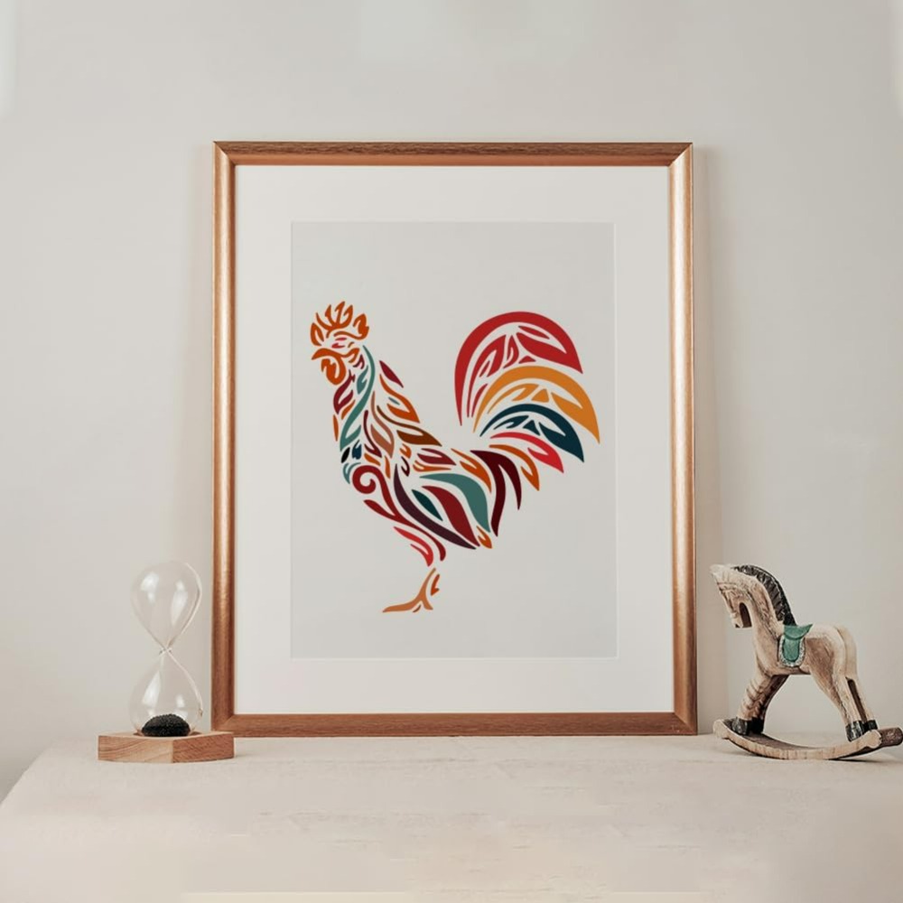 Chicken Stencil 11.8×11.8inch  - Paint Brush 评论和价格