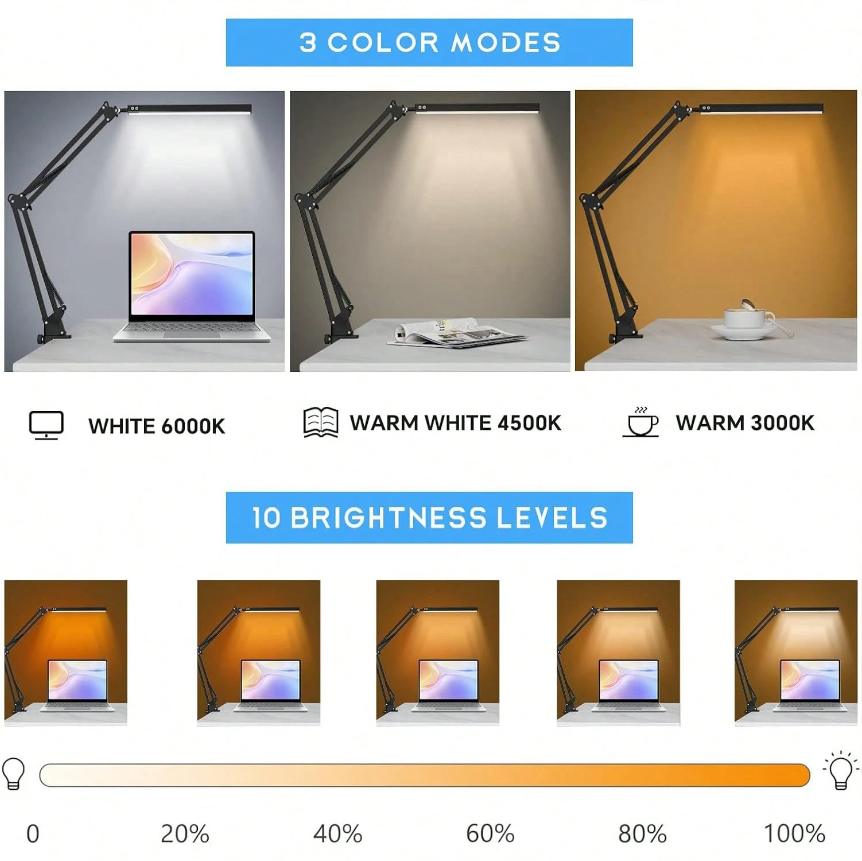 LED Desk Lamp For Home,Reading - Light Switch 评论和价格