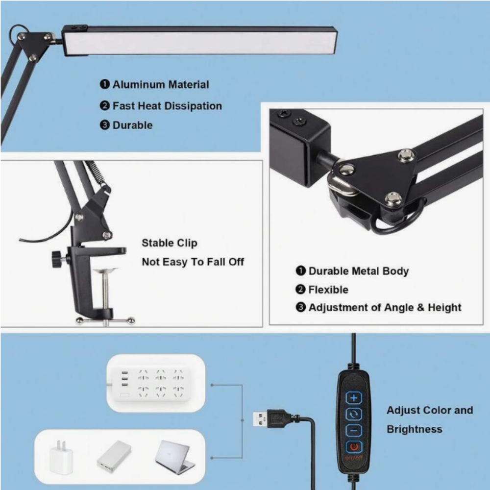 LED Desk Lamp For Home,Reading - Light Switch 评论和价格