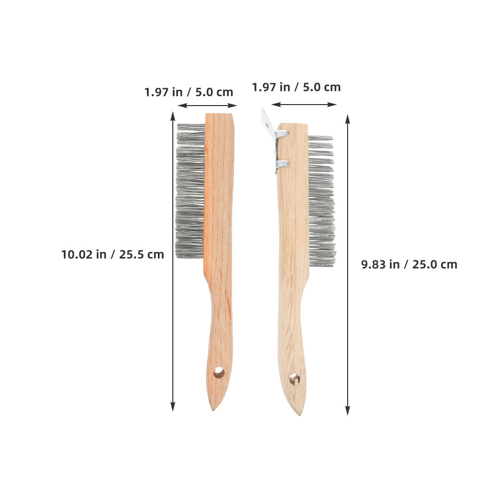 2pcs Steel Wire Brush with Woo - Paint Brush 评论和价格