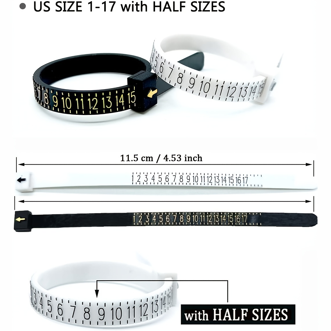 White Ring Sizer Tool - Soft A - Tape Measure 评论和价格